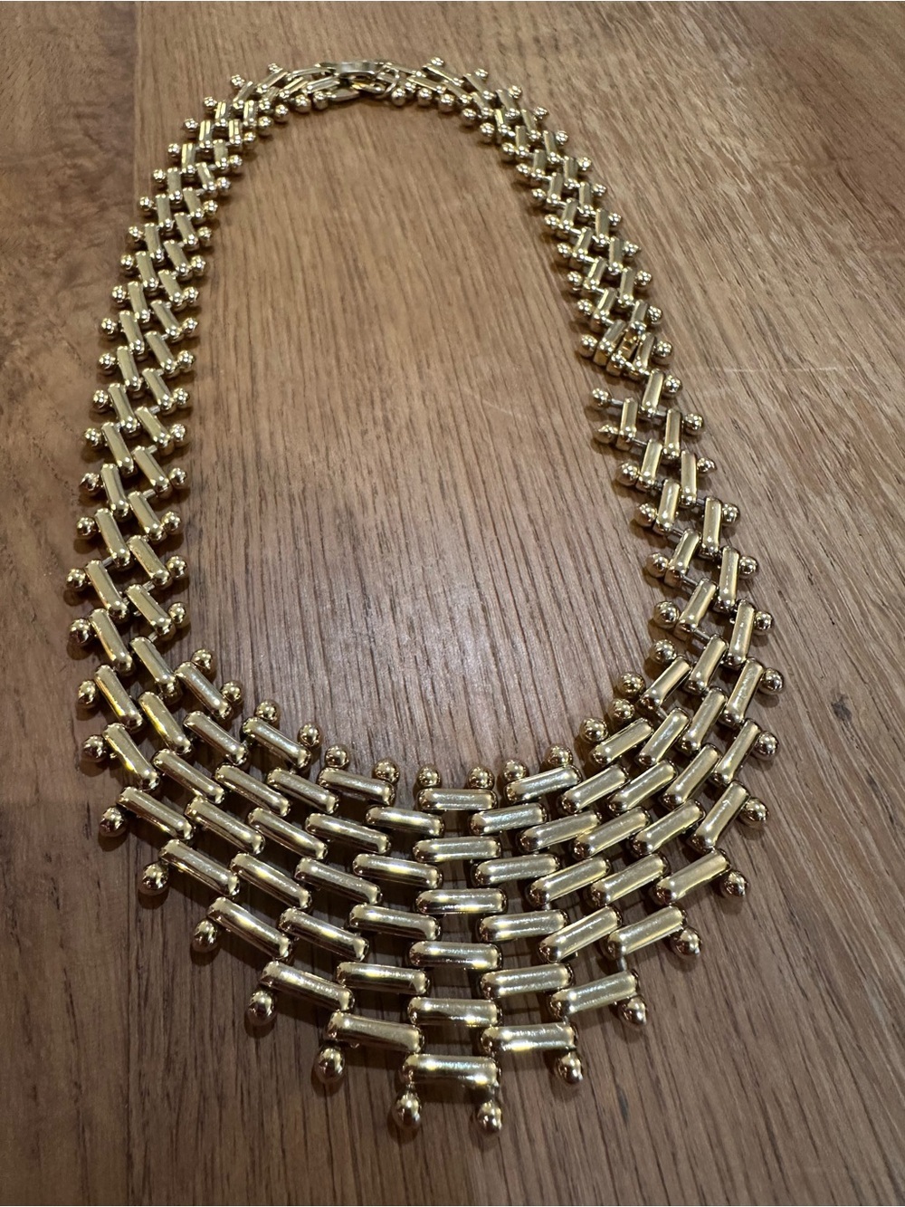 Gold-Tone Statement Collar Necklace - Elegant Women Jewelry